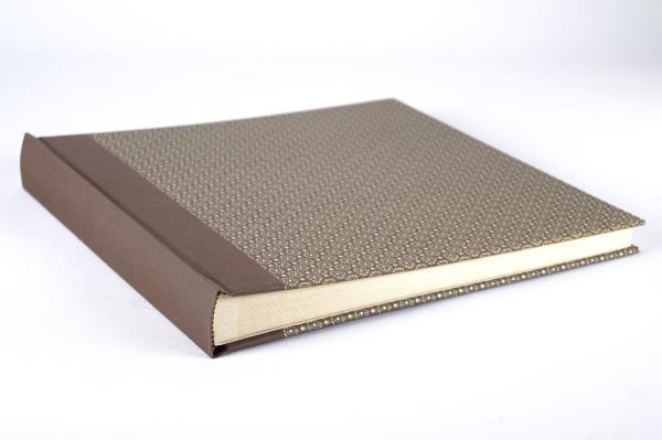Photo album with floral pattern brown "Gerti", individual album, handmade